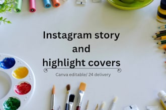 design eyes catching instagram story and highlight covers