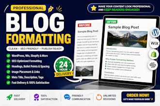 professionally format and publish your blog posts on wordpress