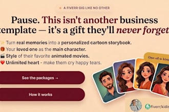 create a personalized illustrated story book as a unique gift for your loved one
