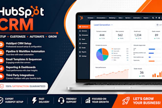 setup hubspot expert, automation and lead nurturing workflows, CRM specialist