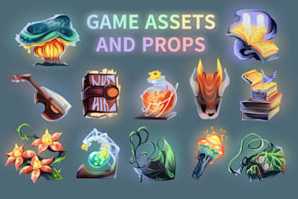 create game asset concept art and prop design