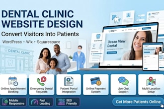 design a dental clinic website, dentist website, dental practice website