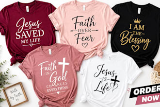 design custom christian typography t shirt and hoodie with bible verse