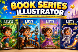 illustrate childrens book series and recurring characters