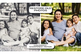 restore old photos, repair damage, and colorize black and white pictures