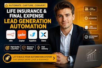 do life insurance final expense n8n, zapier leads nuturing, apptivo xano