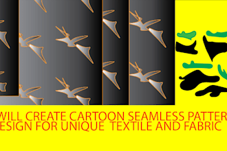 create cartoon seamless pattern design for unique textile