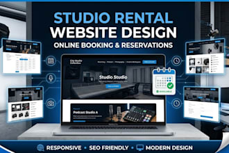 studio rental website, photography studio website, podcast studio website