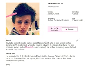 create a professional famous birthdays style profile