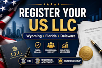 register wyoming florida or delaware llc, ein and business setup