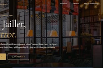 create a professional french business website or landing page