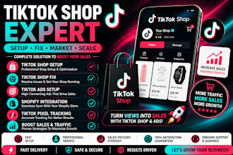 setup tiktok shop, fix tik tok shop, boost shopify marketing tiktok shop ads