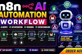 built n8n ai agent automation workflow and custom ai agents