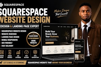 build squarespace website design, redesign your squaresapce website landing page