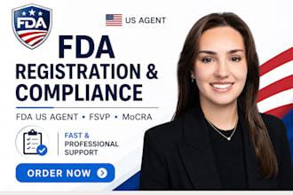 do fda registration, fsvp, fda us agent and fda compliance support