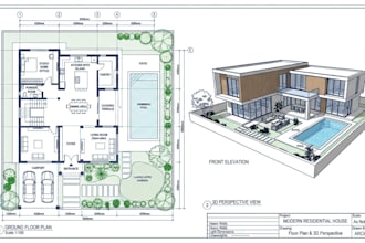 do professional autocad architectural drafting