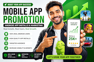 mobile app promotion, android app installs, mobile app marketing game promotion
