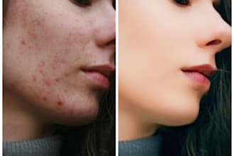 professional skin retouching and beauty editing