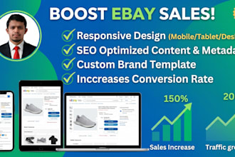 design a responsive SEO optimized ebay listing template that boosts sales