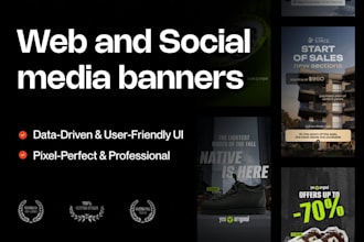 design multi platform ad banners for web and social media