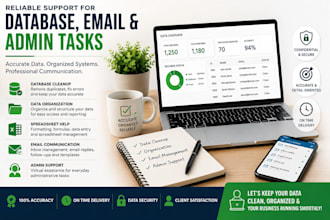 do database management and professional email communication