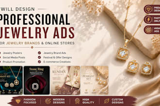 design luxury jewelry social media posts and ads
