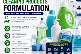 formulate detergent, laundry, dishwash and cleaning products
