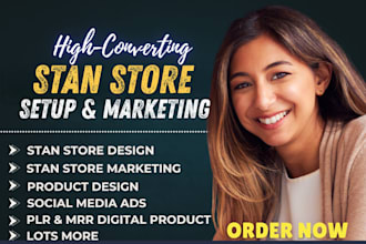 do stan store setup, stan store marketing, digital product, stan store design