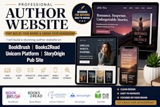 build author website bookbrush books2read unicorn platform storyorigin pub site