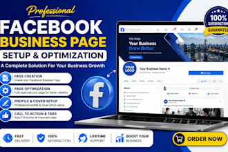 professional facebook business page setup and optimization