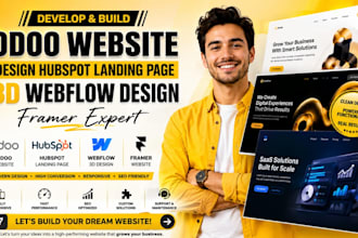 develop build odoo website design hubspot landing page 3d webflow design framer