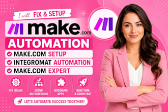 fix make com, made com, setup make com automation, make automation, make expert