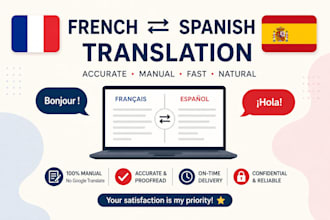 manually translate french to spanish or spanish to french