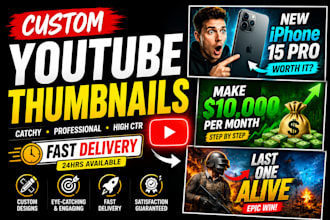 design catchy youtube thumbnail