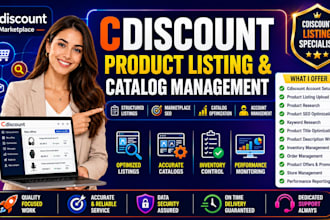 setup cdiscount account product listing upload seo optimization store management