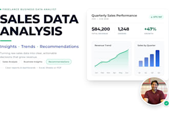 provide sales data analysis, data visualization and business insights reporting