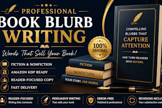 write your bestselling book blurb or description that attracts readers
