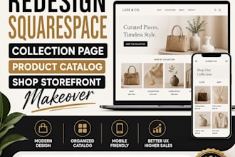 redesign squarespace collection page product catalog shop page makeover