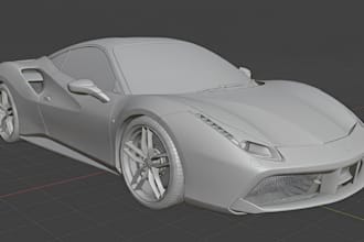 create 3d car models, vehicle designs, sports cars, rc cars, game ready cars