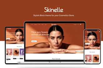 design skincare shopify store, beauty website and cosmetics store