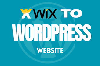 convert, clone, transfer wix to wordpress elementor website