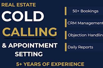 do real estate cold calling and appointment setting for USA leads