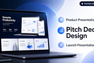 design product presentation, launch pitch deck and product launch presentation