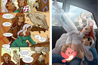 be your comic artist for comic book illustration nsfw comic coloring book