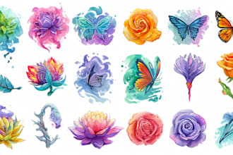 create a watercolor tattoo design
