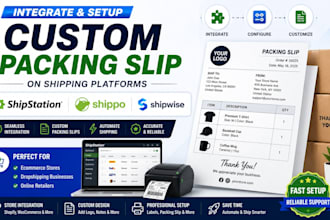 integrate set custom packing slip on shipstation shippo shipwise shipstation