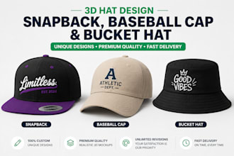 design custom streetwear hat or cap with front side patches