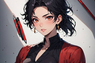 draw anime or cartoon style portraits