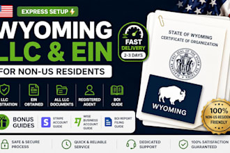 form your US wyoming llc with ein and registered address