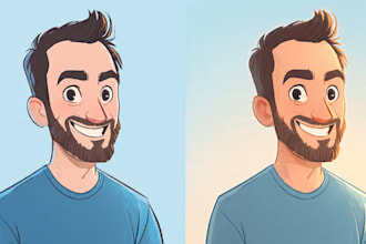 draw cute cartoon portrait